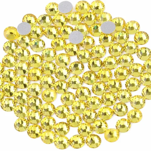 Vista 58 de Beadsland 2880 diamantes de imitación de cristal con parte trasera plana, gemas redondas para decoración de uñas y pegamento para manualidades, luz