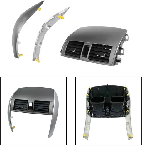 Vista 5 de GXARTS Panel de salida de aire para salpicadero central A/C y tira de adorno 55670-02160 Compatible con Toyota Corolla 2008 2009 2010 2011 2012 2013