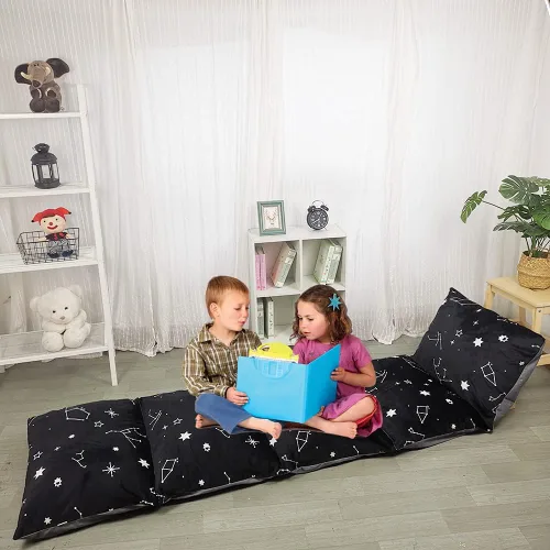 Funda para cojín de tumbona para niño o niña, sin cojín, de felpa suave tipo minky, con estampado de constelación en negro, ¡solo funda/funda!
