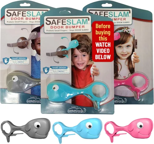 Vista 13 de Tope de puerta a prueba de bebés, protectores de pellizco de puerta protegen los dedos de los niños y las colas de mascotas. Protectores de dedos