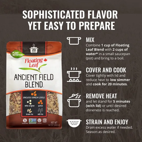 Vista 3 de Floating Leaf Ancient Field Blend, sin OMG, sin gluten, 14 onzas (paquete de 6)