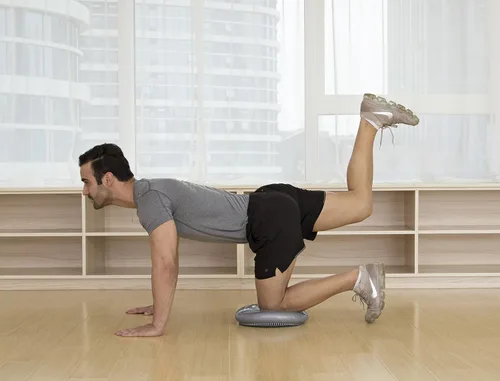 Vista 9 de JFIT Inflatable Balance and Stability Disc, Black, 13-Inch