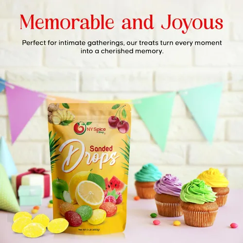 Vista 6 de NY Spice Shop Sanded Lemon Drops - Caramelo duro de limón de 1 libra - Caramelo antiguo - Caramelo a granel - Dulces deliciosos dulces picantes