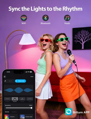 Vista 5 de Bombillas inteligentes, funcionan con Alexa y Google Assistant, bombillas LED de 9 W que cambian de color RGBTW regulables, bombilla inteligente