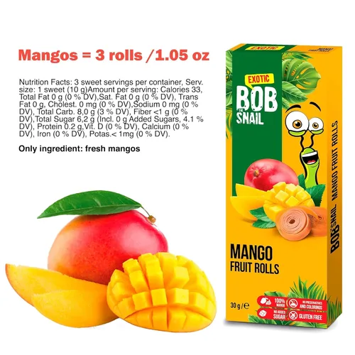 Vista 5 de BOB SNAIL Snacks de frutas saludables para adultos y niños