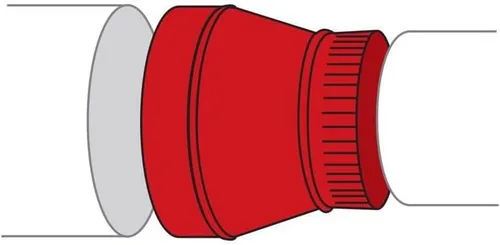 Vista 5 de UNITED STATES HDW/U S HA TV195669 8x6 BLK 24GA Reductor, 8" - 6", Negro