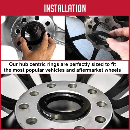 Vista 4 de Accesorios de Ruedas 4 Piezas Anillos Céntricos de Policarbonato OD 87.10mm ID 78.10mm Compatible con Chevy Silverado 1500 Suberban Tahoe Colorado ｜