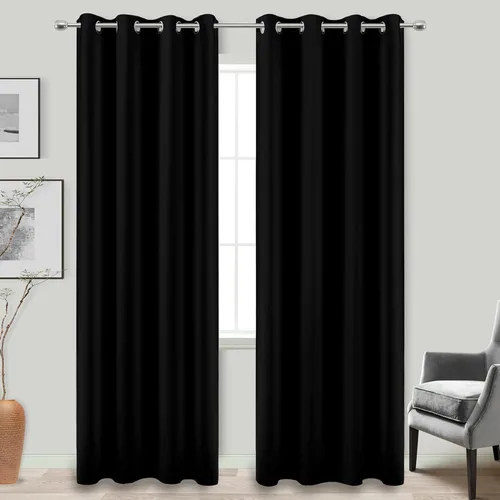 Vista 110 de KOUFALL Cortinas de Baño Aqua para Ventana, Juego de 2 Paneles Decoración Costera Cortinas Cortas Opacas para Ventana Pequeña de Cocina Puerta