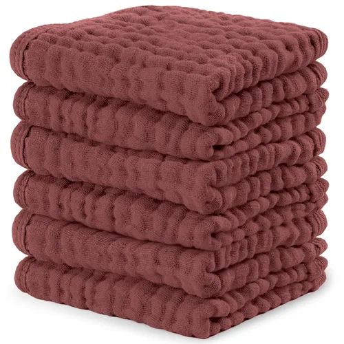 Vista 53 de Comfy Cubs - Juego de paños de muselina para eructos de 20 x 10 pulgadas, paquete de 10, tamaño grande, 6 capas, 100% algodón, absorbentes, seguros