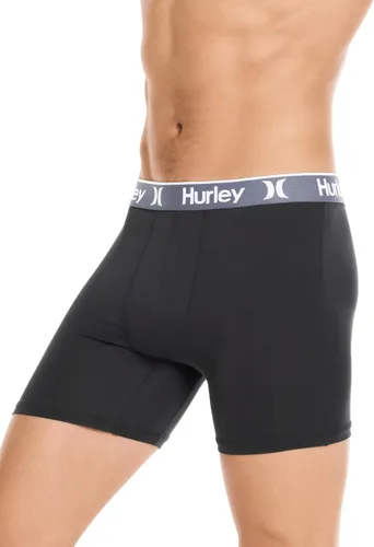 Vista 5 de Hurley calzoncillos tipo bóxer elásticos para hombre, paquete de 5 Combo de helecho de carbón