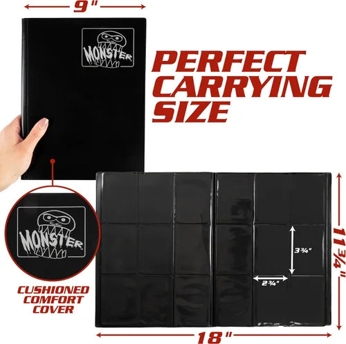Vista 3 de Monster Binder - Álbum de tarjeta coleccionables, 9 bolsillos para tarjetas, retiene 360 de Yugioh, Magic, y Pokémon