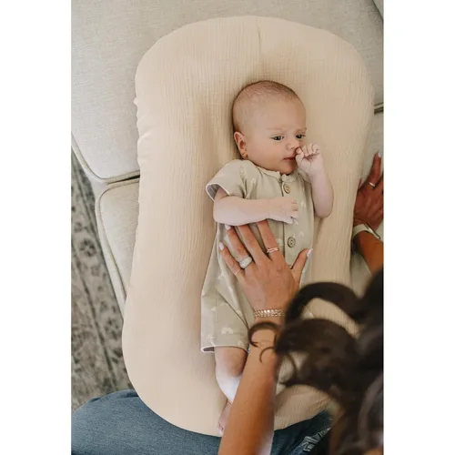 Vista 4 de Konssy Juego de 2 fundas de muselina para tumbona de bebé, 100% algodón, suave y transpirable, funda para nido de bebé para niños y niñas