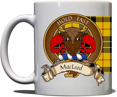 Vista 2 de MacLeod Scottish Clan Crest Motto Dress Tartan Mug