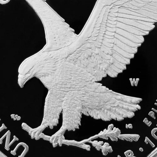 Vista 4 de 2022 W 1 oz Proof American Silver Eagle PR-70 Deep Cameo (PR70DCAM - First Strike - Etiqueta de bandera) $1 PCGS Mint State