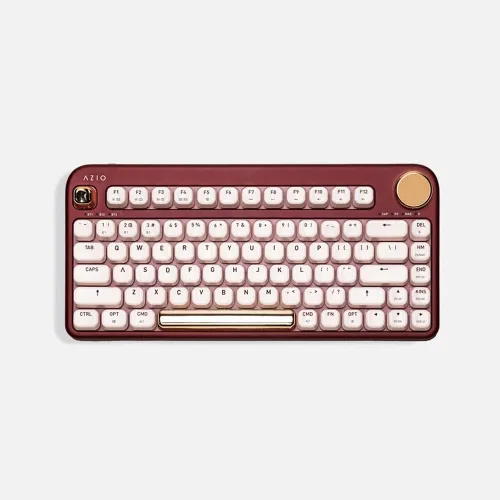 Azio IZO Teclado mecánico inalámbrico BT5/USB para PC y Mac, Rosa Barroca