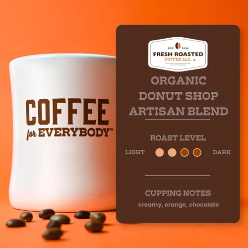 Vista 135 de Fresh Roasted Coffee, Caballero Negro Orgánico USDA Orgánico, Kosher Tostado oscuro 2 lb (32 oz) Molido