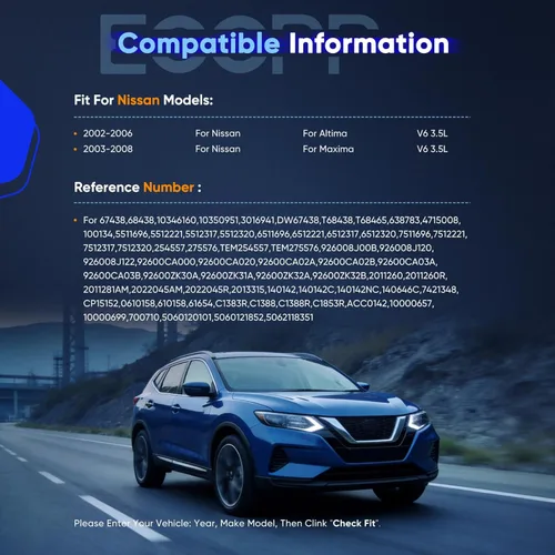 Vista 2 de ECCPP Compresor del A/C 2002-2006 para Nissan Altima 2004-2008 para Nissan Maxima 3.5L AC Compresor Pump DKS17D