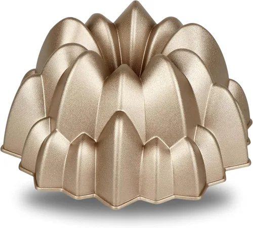 Vista 13 de Baker's Secret Antiadherente para molde estriado para tartas, moldes para hornear pasteles de aluminio fundido a presión resistente, revestimiento