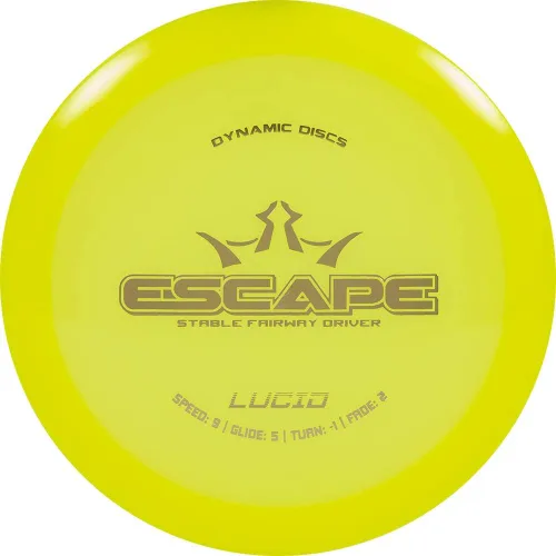 Vista 5 de Discos dinámicos Lucid Escape Disc Golf Driver Disco de golf estable Fairway Frisbee 6.00 oz Plus El color del sello puede variar