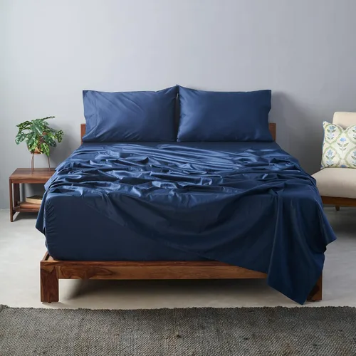 Vista 18 de Juego de sábanas 100% de algodón egipcio Giza certificado CEA, juego de 4 piezas, sello dorado acreditado, bolsillo profundo, fibra extralarga