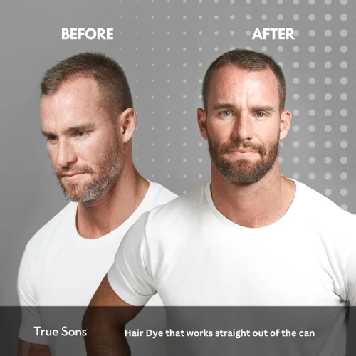 Vista 7 de True Sons Espuma de tinte para el cabello para hombres, aspecto natural, sin esfuerzo, kit de tinte multiusos con aplicador instantáneo