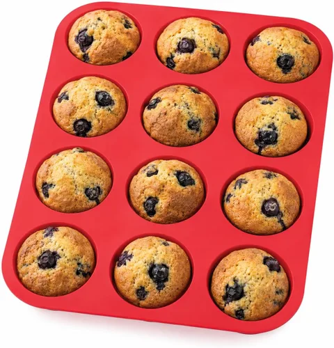 Vista 9 de Mrs. Anderson's Baking Molde de silicona para magdalenas jumbo de 6 tazas, silicona antiadherente de grado europeo