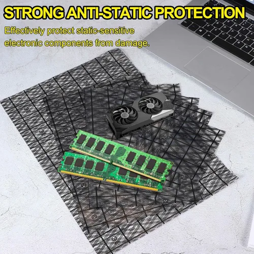 Vista 5 de 80 bolsas antiestáticas (4 x 6 pulgadas) – PE abierto superior ESD blindaje antiestático, se adapta a la placa base SSD HDD disco duro tarjeta