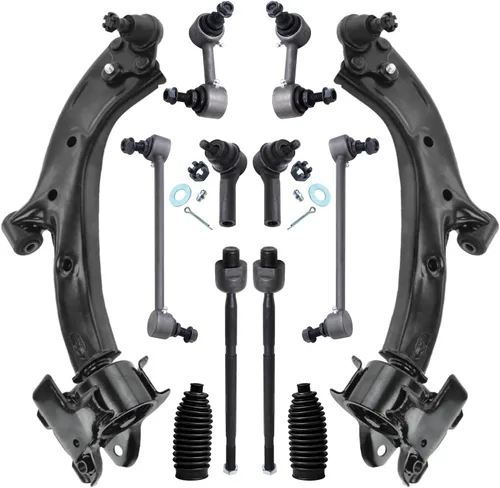 Vista 116 de Detroit Axle - Kit de suspensión frontal de 12 piezas para Volkswagen Jetta Golf Beetle, 2 brazos de control inferiores, 2 rótulas inferiores
