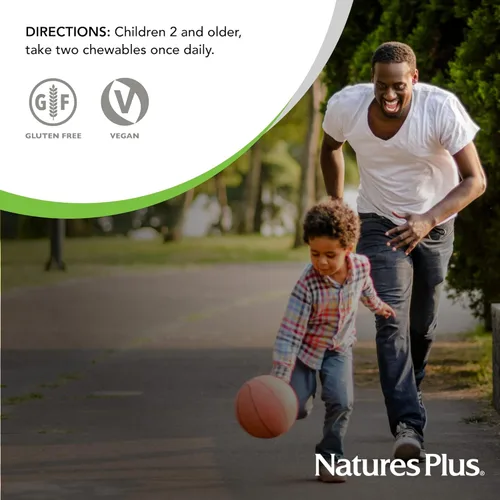 Vista 7 de Natures Plus Animal Parade - Multivitamínico masticable para niños, 90 tabletas en forma de animal, sabores surtidos naturales, vegetariano, sin