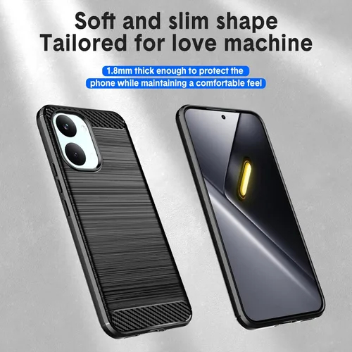 Vista 6 de Designed for Xiaomi Poco X8 Pro Max Case,Flexible TPU [Brushed Texture] [Anti-Slip] Shockproof Military Protection Bumper Phone Case,Slim Case Cover