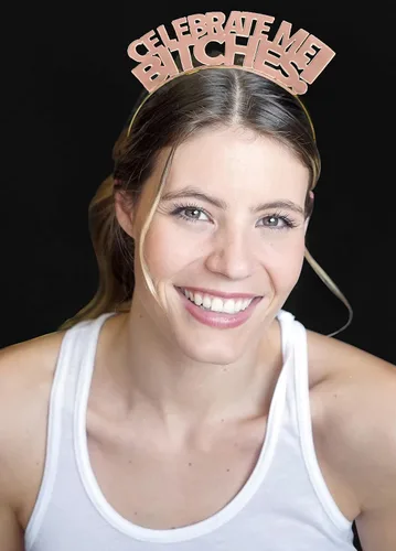 Vista 2 de RhinestoneSash Diadema de tiara de novia para despedida de soltera fiesta de cumpleaños suministros de despedida de soltera