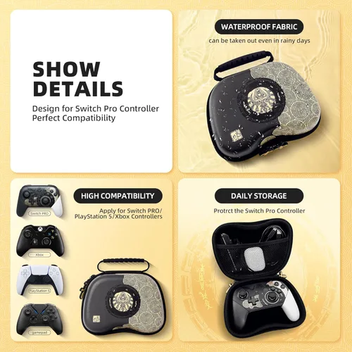 Vista 7 de Switch Pro Controller, Wireless Switch Controllers with Carrying Storage Case, Upgraded Gamepad Switch Remote Replacement for Switch Controller