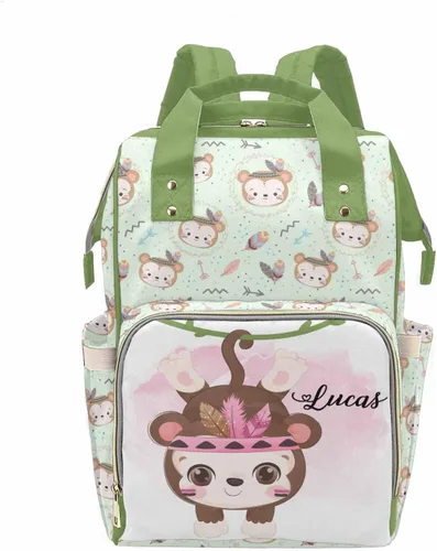 Vista 3 de M YESCUSTOM Bolsa de pañales personalizada con nombre para mamá, mujer, esposa, mochila personalizada, 0620-01, Mochilas Daypack