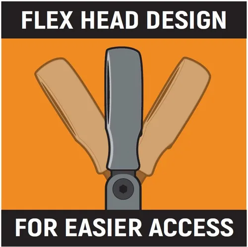Vista 6 de GEARWRENCH Llave combinada de trinquete de cabeza flexible de 12 puntos con arco oscilante de 4 grados - 86753
