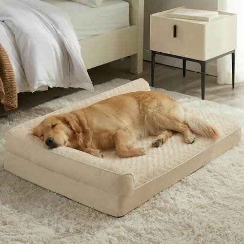 Vista 13 de BFPETHOME - Camas ortopédicas para perros grandes - Sofá impermeable para mascotas con funda extraíble y lavable, cama grande para perros con forro