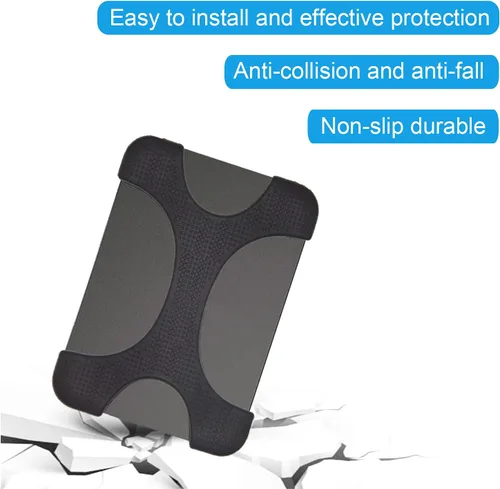 Vista 9 de 4 piezas de funda protectora de silicona para disco duro de 2.5 pulgadas, a prueba de golpes y caídas para proteger la seguridad de tu dispositivo