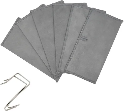 Vista 7 de Space Saving Over The Door Handbag Storage Organiser White PVC Hanging Bag for Closet Bedroom Home Organization Tool