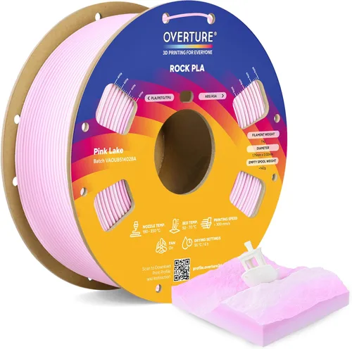 Vista 22 de OVERTURE - Filamento PLA Rock de 1.75 mm, para impresora 3D de mármol, carrete de 2.2 libras, precisión dimensional +/- 0.02 mm, para impresoras FDM