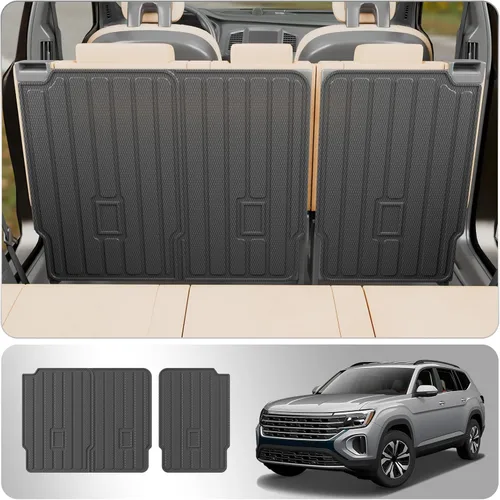Vista 7 de Alfombrillas Protectoras Compatible con Toyota 4Runner 2025 2026 de 7 Asientos Protector de Asiento Trasero de 2da Fila Cubierta TPE Forros