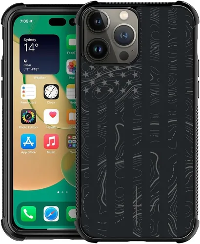 Vista 48 de ZHEGAILIAN Funda compatible con iPhone 15 Pro Max, funda protectora antideslizante de poliuretano termoplástico suave con cuatro esquinas reforzadas
