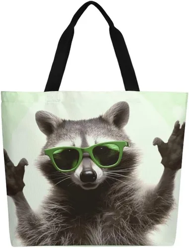 Vista 8 de Bolsa de lona – Bolso de hombro casual grande para mujer – Bolsa reutilizable para la playa y compras para exteriores