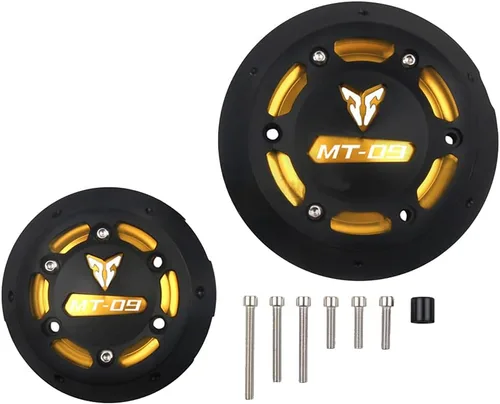 Vista 5 de Protector de aluminio del estator del protector del motor del CNC Compatible con Yamaha MT09 FZ09 (negro)