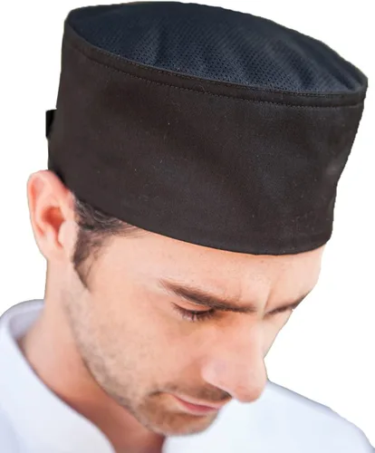 Vista 2 de Hyzrz 4 sombreros de chef unisex con ventilación ajustable, tapas de cocina con parte superior de malla transpirable para cocineros, cocineros