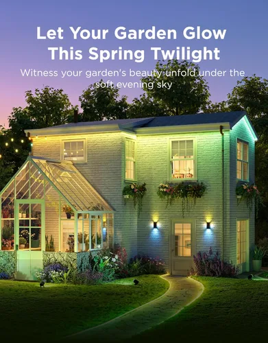 Vista 2 de Govee Tira de luces LED para exteriores, 32.8 pies, luces inteligentes para exteriores que funcionan con Alexa y Google Assistant, control