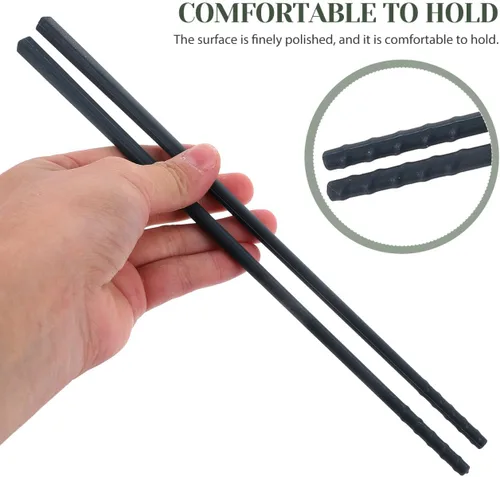 Vista 6 de SHOWERORO 4Pairs Palillos de silicona con núcleo de acero, palillos a prueba de calor, aptos para lavavajillas públicos