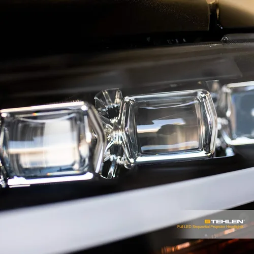 Vista 9 de Stehlen 642167819196 Compatible con 2007-2013 Toyota Tundra / 2008-2017 Sequoia Faros de proyector cuádruple LED secuencial completo con señal ámbar