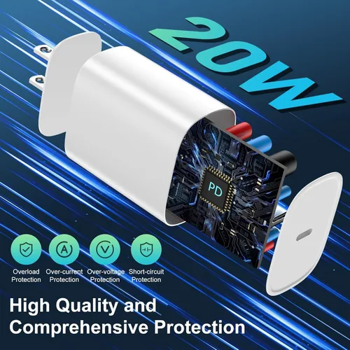 Vista 4 de USB C iPad Fast Charger,2018-2026 iPad Charger Fast Charger Wall Block with 3FT USB C to C Cable Cord for iPad Pro M5/M4/13/12.9/11,iPad Air