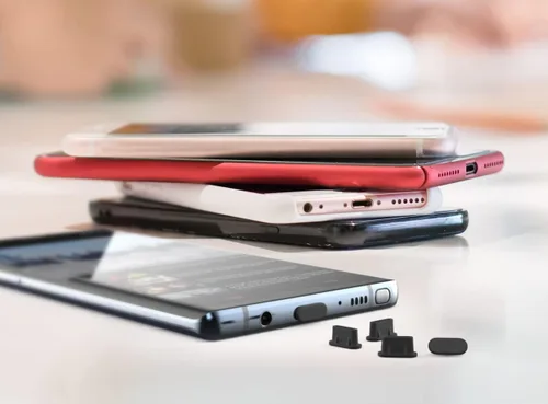 Vista 6 de Cubierta USB C, paquete de 10 protectores de puerto de cargador tipo C para iPhone 17 16 15 Pro Max, Samsung Galaxy S24, S23, S22 Ultra S21 FE S20