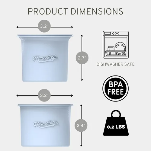Vista 7 de Masontops Snack Stack - Separador de tarros de avena durante la noche, tarros de ensalada para tarros de boca ancha para avena durante la noche