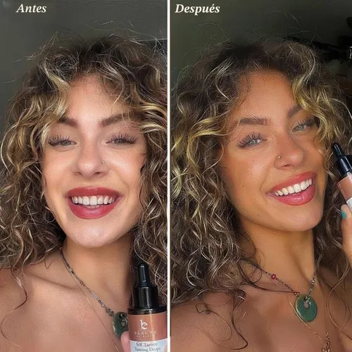 Vista 2 de Gotas Autobronceadoras para la Cara - Fabricadas en EE.UU. con Ingredientes Orgánicos y Naturales, Gotas de Bronceado Ultra Oscuro para la Cara